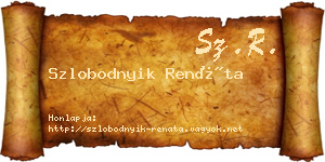 Szlobodnyik Renáta névjegykártya