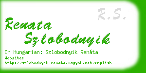 renata szlobodnyik business card