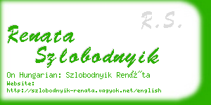 renata szlobodnyik business card